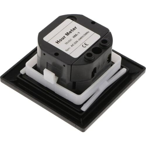 Timer Square Time Operating Hours Counter Digital Hour Meter Hourmeter Gauge AC220-240V