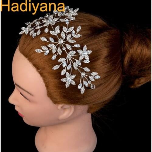 Tiara Wedding Hair Accessories Tisras And Crown Luxury Crystal Female Hair Clip Headband Sliver BC4516 Tocado Novia Bijoux