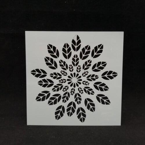 13*13 Leaves flower Layering Stencils for Diy scrapbook/photo album Decorative Embossing coloring,painting stencil,home decor