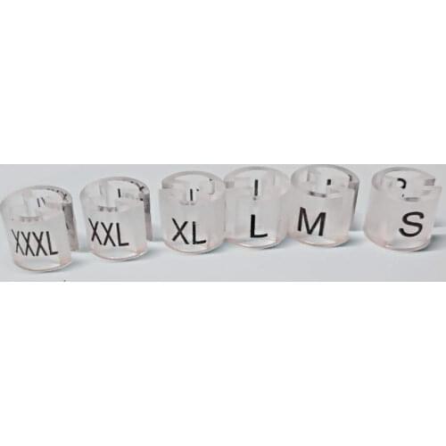 Transparent plastic hanger size markers size tags for clothing