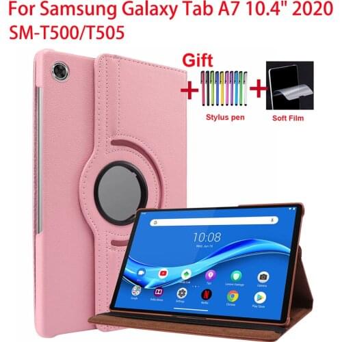 360 Rotating Leather Case For Samsung Galaxy Tab A7 10.4" SM-T500/T505 Cover For Samsung Galaxy Tab A7 10.4 2020 T500 T505 Funda