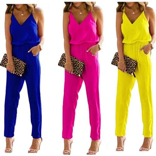 Sports Jumpsuit for Yoga Woman Sportswear Casual Sleeveless Tracksuit Ladies Summer Beach Playsuit Romper Workout Clothes /2