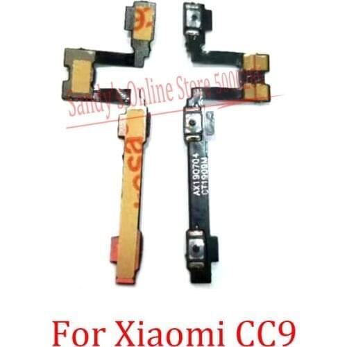 10 PCS New Power Volume Side Button Key Flex Cable For Xiaomi CC9 MI CC9 Power On Off Volume Side Key Buttons Flex Cable Part