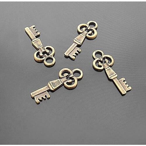 19646)50PCS 29x12MM Antique Bronze Zinc Alloy Key Charms Pendants Diy Jewelry Findings Accessories Wholesale