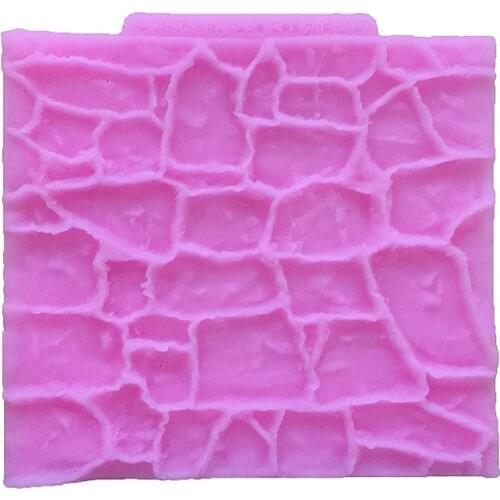 3D Silicone Cobble Stone Mold Food Grade Fondantcake Decor Mat Icing Mould DIY Pastry Sugarcraft Decorating Supplies