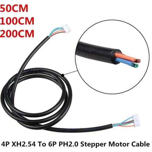 4pcs/lot Nema17 Wire 3D Printer 42 Stepping Motor Cables XH2.54 Terminal 4Pin-6Pin XH2.0 Connector 50CM/100CM/200CM Leadwire