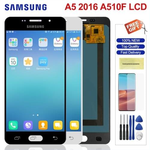 5.2'' Amoled Screen For Samsung Galaxy A5 2016 LCD Display + Touch Screen Digitizer Parts For Samsung A510 A510F A5100 Lcd