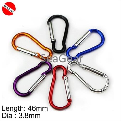 50pcs/lot shipping Free ! SCUBA Diving clip carabiner 3.8x46mm colorful carabin