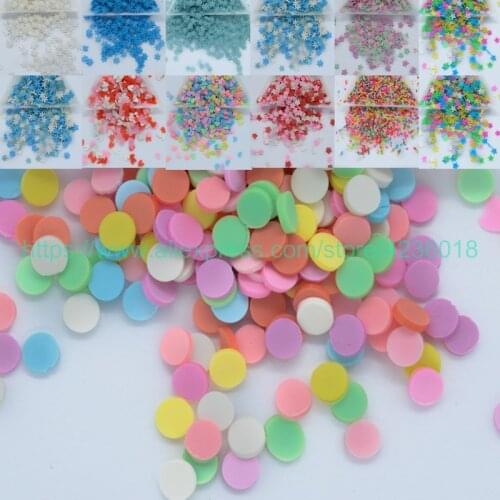65g star/flower/dot/snowflake shape Polymer Clay Slices For Slimes Filler For DIY Supplies Candy Fake Cake Dessert Mud Particles