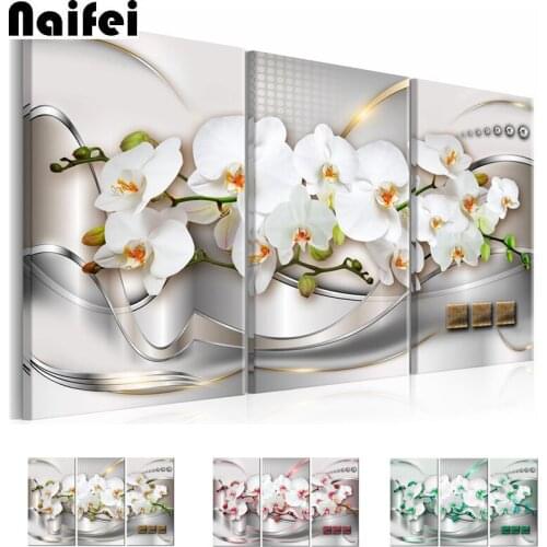 5D Diamond Painting Blooming Orchids Full Square Diamond Embroidery Sale flowers abstract arts Picture Rhinestone Diamond Mosaic