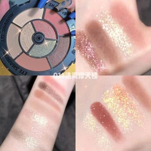 8 Color Holographic Eye Shadow Palette Shimmer Matte Glitter EyeShadow Pallete Pearlescent Pigmented Metallic Makeup Palette