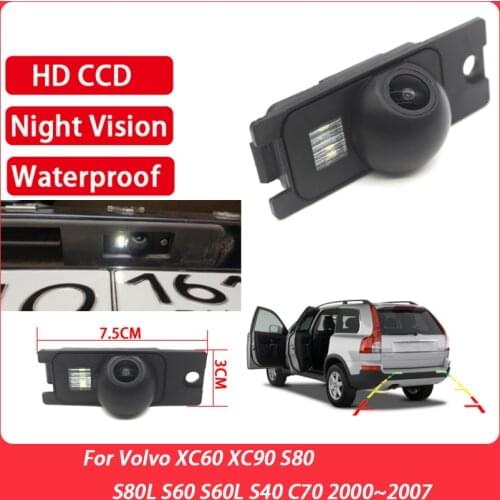 Car HD Rear View Reverse Parking Camera For Volvo XC60 XC90 S80 S80L S60 S60L S40 C70 2000 2001 2002 2003 2004 2005 2006 2007