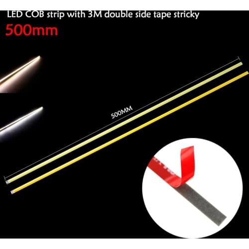 5pcs LED COB chip bar thin Strip 500MMx6MM DC12V 10W DIY Lights Outdoor Indoor with 3M sticky lighting project tube 830MA