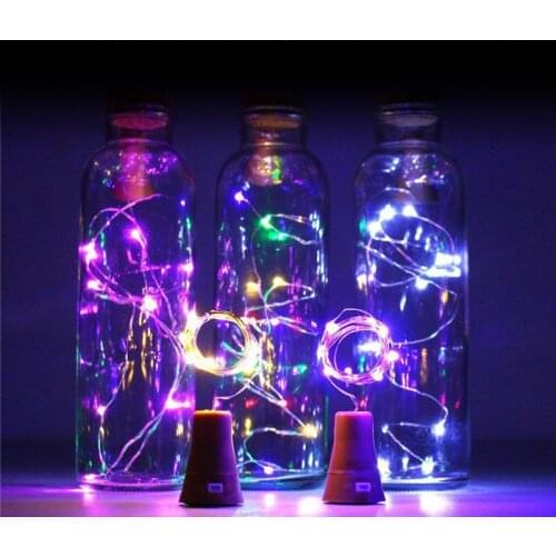 Wine Bottle Copper Wire Garland Led Fairy Lights String Outdoor Garland Lights Christmas Lights Decoration Adornos De Navidad