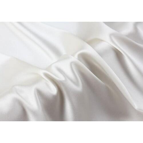 Howmay 100% pure silk fabric satin charmeuse 16m/m 45" 114cm natural white for sewing DIY handmade bedding dress
