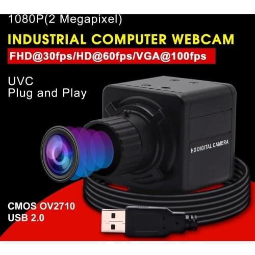 ELP 2.0megapixel 1920*1080 CMOS OV2710 industrial usb camera mini box MJPEG 30fps/60fps/120fps security video camera