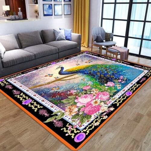 Cartoon Animal 3D Printing Carpets for Living Room Bedroom Large Area Carpet Kids Play Floor Mat Soft Flannel Child Game Big Rug