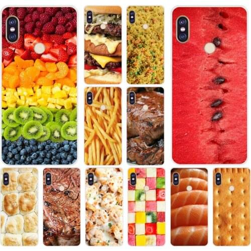 106H Food Biscuits chocolates meat fish Soft Silicone Tpu Cover phone Case for xiaomi redmi 6 pro 5 plus note 6 pro 4 4x mi 8