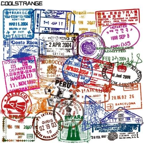 50pcs/Set Retro Postmark Stickers For Luggage Laptop Car Skateboard Motorcycle Helmet Snowbord Refrigerator Pegatinas