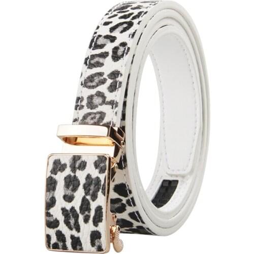 New Fashion Women Casual Belt Automatic Buckle Brand Leather Belt For Girl Flower Point Decorative Female Waistband Straps