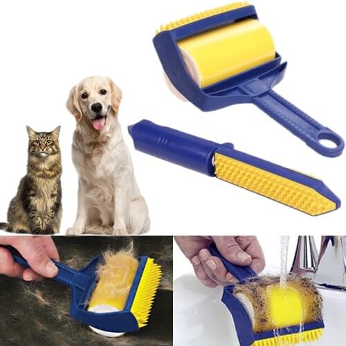 The new dual purpose dust roller brush tool is convenient to clean the fluff brush pet hair remover dog cat hair brush base furn