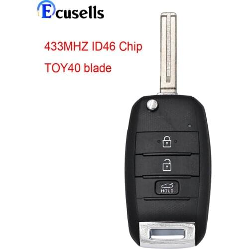 OEM 3 Button Remote Flip Car Key 433MHZ ID46 Chip For Kia K5 Sorento Sportage 2013 2014 2015 Keyless Fob