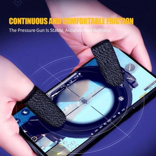 2pcs Finger Cover Breathable Game Controller Finger Sleeve For Pubg Sweat Proof Non-Scratch Touch Screen Gaming Thumb Gloves