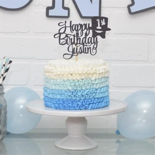 Personalized birthday cake topper.Custom Birthday Cake Topper.Little Man Cake Topper - Little Gentleman Birthday -Mr ONEderful