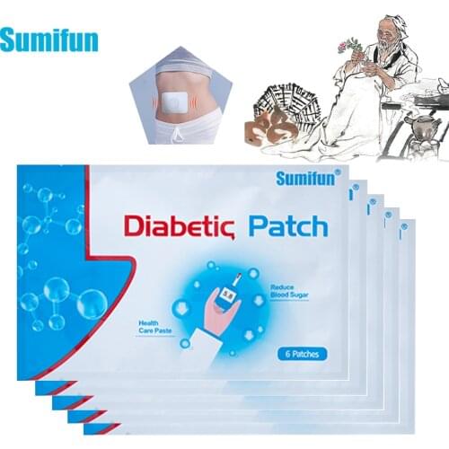 6pcs Diabetic Patch Natural Herbal Extract Sticker For Stabilizes Blood Balance Glucose Content Diabetes Patches Medical Plaster