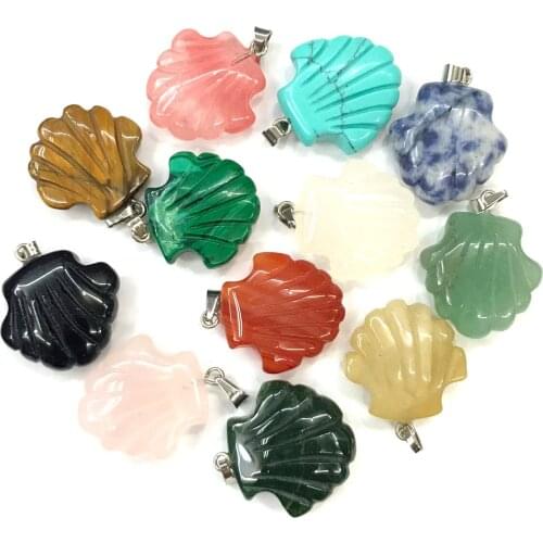 Natural Stone Pendants Crystal Agates Necklace Pendant for Jewelry Making Good Quality Size 22mmx24mm