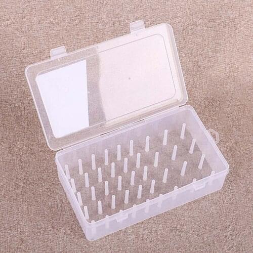 Empty Sewing Spools Box Thread Bobbins Transparent Storage Case Container with 42 Trays Pole Sewing large Box