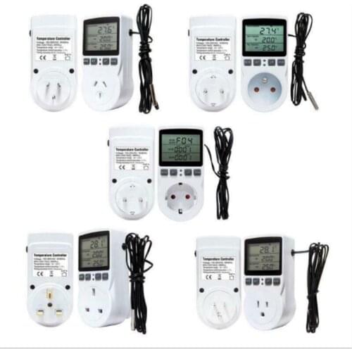 Temperature control socket temperature switch countdown switch socket large screen temperature controller regulated by European