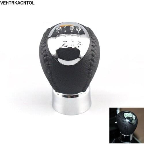 VEHTRKACNTOL Chrome Black 6 Speed Manual Transmission Gear Shift Knob For Mazda 3 Axela Cx-5 Mazda 5 Mazda 6
