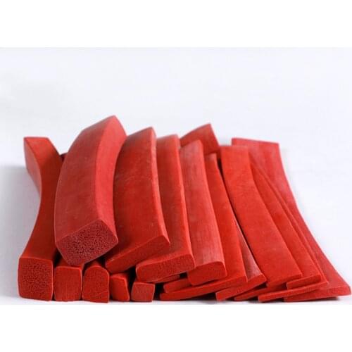 Custom Silicone Foam Strip Heat Insulation Bar 20mm x 3mm / 5mm 25mm 40mm x 5mm 20x3mm 20x5mm 25x5mm 40x5mm 70x20mm 1 Meter Red