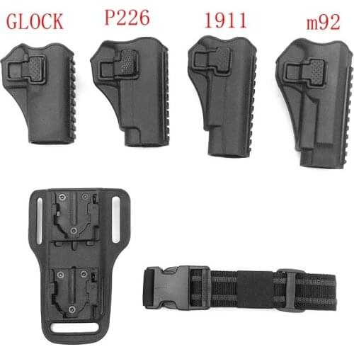 Tactical Height Adjustable Gun Holster Rotatable Quick Pull Holster Pistol Bag Hunting Accessories for Glock 1911 M92 P226