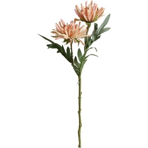 1PC Artifical Flower With Two Flower Head Vivid Home Table Decoration Wedding Hand Bouquets