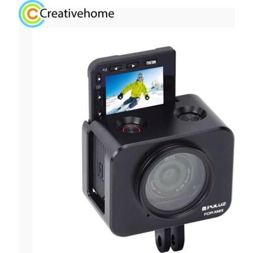 PULUZ Aluminum Alloy Protective Cage + 37mm UV Filter Lens + Lens Sunshade with Screws and Screwdrivers for Sony RX0 / RX0 II