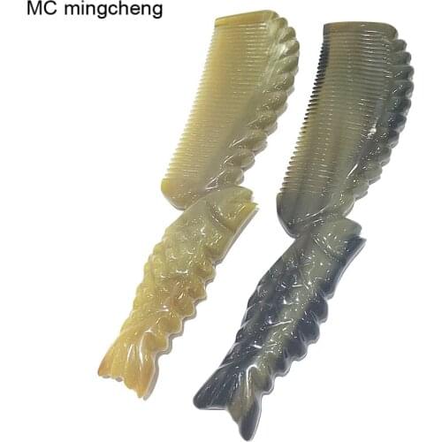 MC Boutique Lace Type Ox Horn Hair Combs Travel Hairbrush Women Professional Massage Hairdresser Comb Antistatic Hair Brush Tool
