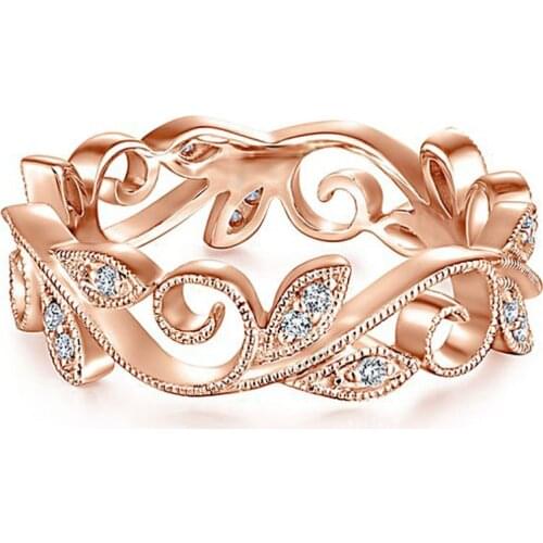 New Arrival Top Selling Luxury Jewelry 95 Sterling Silver&Rose Gold Fill Infinity AAA CZ Women Wedding Flower Band Ring Gift