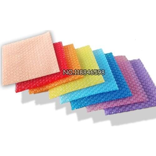 10*10cm (3.94*3.94') 50Pcs Heart-shaped Bubble Bags Inflatable Foam Wrap For Packing Material Gift Decoration