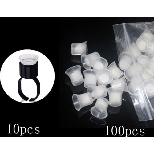 10pcs Microblading Pigment Rings With 100pcs Cups Caps Tattoo Ink Holder Permanent Makeup accesories for microblading/lip/tattoo