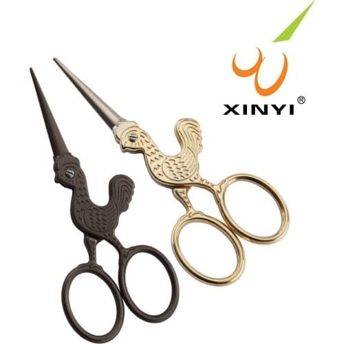 10cm Gold-plated Scissors Zodiac Scissors Gold-plated Retro eyelash Scissors Embroidered Hand-cut Mini Eyebrow Scissors