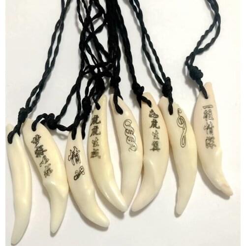 16 pcs Fashion Mens Vintage Wolf Tooth Pendant