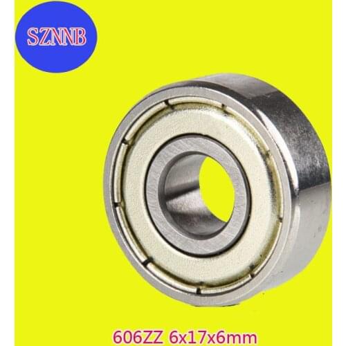 1PCSMiniature Deep Groove Ball Bearing 606ZZ L-1760 6x17X6mm High Precision silent Bearing steel ABEC-5 small bearing
