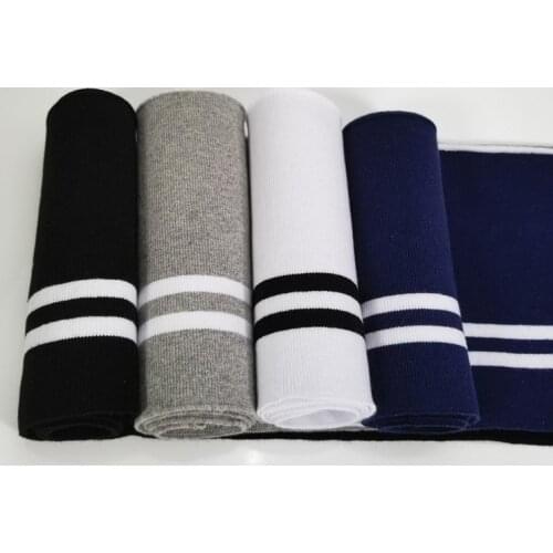2pcs/set Fashion Striped cotton rib cuff for DIY cotton knitted fabric for neckline hem, winter jacket,Clothing accessories