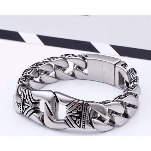 HIgh Quality Jewelry Mens Heavy 141g Stainless Steel Casting Cuban Curb Bracelet Chain 23mm 8.26