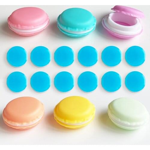 12 Pieces Diamond Painting Wax Blue and 6 Pieces Storage Case Macaron Boxes Containers, 5D DIY Painting Glue Clay Organizer