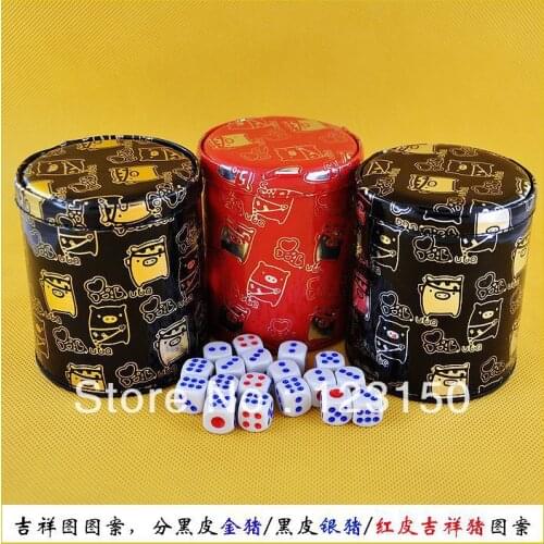 DC-003 Nice Three Colors Lucky Pig Dice Cup Set