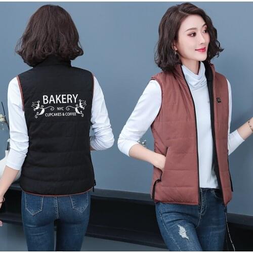 Women Usb Charging Intelligent Heating Vest Reversible Heated Jacket Cotton USB Heating Jacket Reversible Wear Size M-4xl 2020