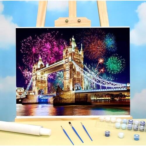 Fireworks Painting By Numbers Set Acrylic Paints 40*50 Painting On Canvas New Design Adults Handiwork Handicraft Drawing